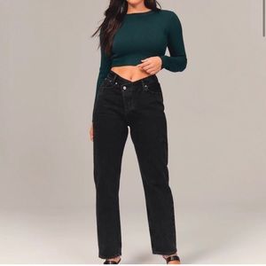 Abercrombie & Fitch Curve Love High Rise Dad Jean